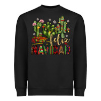 Black cactus feliz navidad Heavyweight Sweatshirt - JahusDesignShop