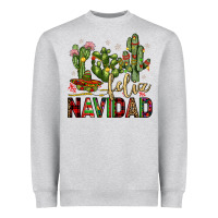 Heather Grey cactus feliz navidad Heavyweight Sweatshirt - JahusDesignShop