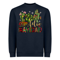 Navy cactus feliz navidad Heavyweight Sweatshirt - JahusDesignShop