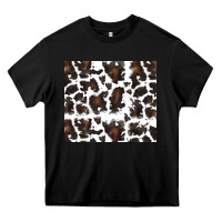 Black cowhide pattern Heavy Core Tee - RanaPortraitStore