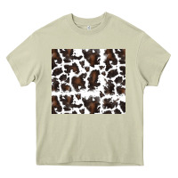 Mossy cowhide pattern Heavy Core Tee - RanaPortraitStore