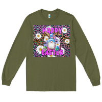 Army Green easter happy easter gnomes bunny daisys Long Sleeve Tee - Artiststas