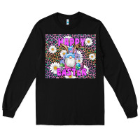 Black easter happy easter gnomes bunny daisys Long Sleeve Tee - Artiststas