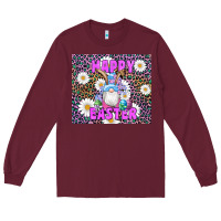 Burgundy easter happy easter gnomes bunny daisys Long Sleeve Tee - Artiststas