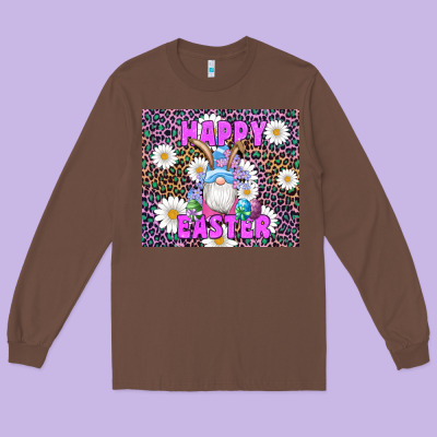 Easter Happy Easter Gnomes Bunny Daisys Long Sleeve Tee Designed By Artiststas