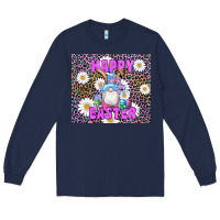 Navy easter happy easter gnomes bunny daisys Long Sleeve Tee - Artiststas