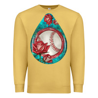 Antique Gold baseball and western roses teardrop  7 Premium Sweatshirt - BundleAndBundleShop