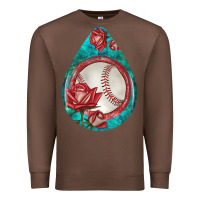 Chestnut baseball and western roses teardrop  7 Premium Sweatshirt - BundleAndBundleShop