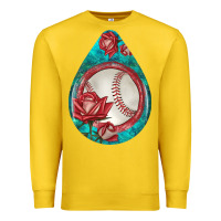 Lemon baseball and western roses teardrop  7 Premium Sweatshirt - BundleAndBundleShop