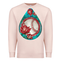 Baseball And Western Roses Teardrop  7 Premium Sweatshirt | Teevron
