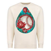 Sandshell baseball and western roses teardrop  7 Premium Sweatshirt - BundleAndBundleShop