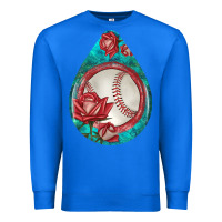 True Royal baseball and western roses teardrop  7 Premium Sweatshirt - BundleAndBundleShop