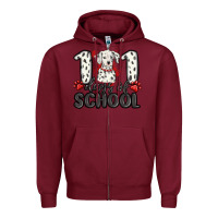 Burgundy 101 days of school Zipper Hoodie - MaliasSmallBusiness