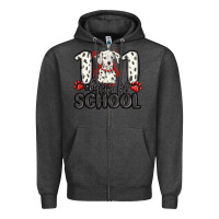Charcoal Heather 101 days of school Zipper Hoodie - MaliasSmallBusiness