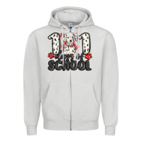 Dove Grey 101 days of school Zipper Hoodie - MaliasSmallBusiness