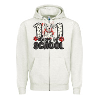 Oatmeal Heather 101 days of school Zipper Hoodie - MaliasSmallBusiness