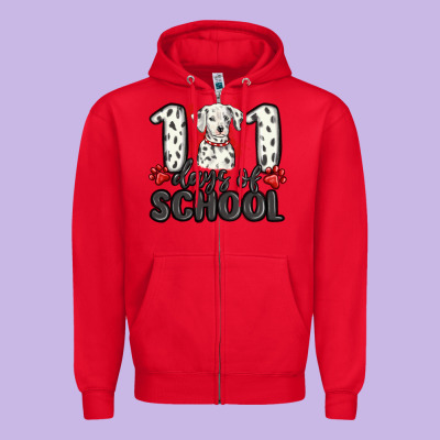 101 Days Of School Zipper Hoodie Designed By Maliassmallbusiness