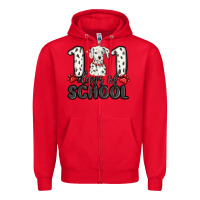 Red 101 days of school Zipper Hoodie - MaliasSmallBusiness