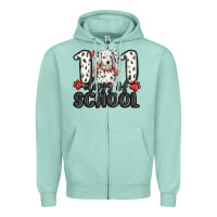 Seafoam 101 days of school Zipper Hoodie - MaliasSmallBusiness