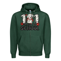 Sports Green 101 days of school Zipper Hoodie - MaliasSmallBusiness