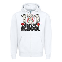 White 101 days of school Zipper Hoodie - MaliasSmallBusiness