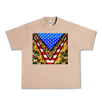 Burro american sunflower and camouflage Urban Heavy Tee - AdoDesignShop