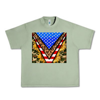 American Sunflower And Camouflage Urban Heavy Tee | Teevron
