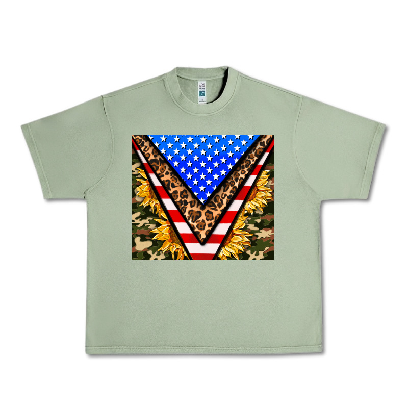 American Sunflower And Camouflage Urban Heavy Tee by AdoDesignShop | Teevron