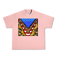 Salmon american sunflower and camouflage Urban Heavy Tee - AdoDesignShop