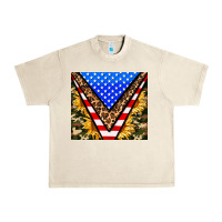 Sandshell american sunflower and camouflage Urban Heavy Tee - AdoDesignShop