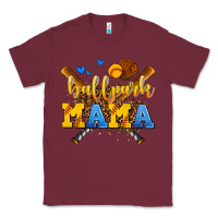 Burgundy ballpark mama Classic Tee - AdoDesignShop