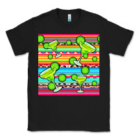 Black margarita serape seamless pattern Classic Tee - BundleAndBundleShop