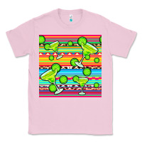Bubblegum Pink margarita serape seamless pattern Classic Tee - BundleAndBundleShop