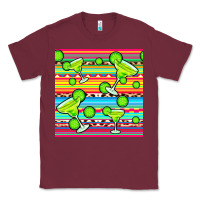Burgundy margarita serape seamless pattern Classic Tee - BundleAndBundleShop