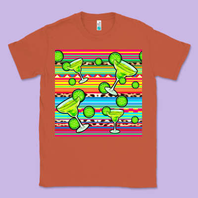 Margarita Serape Seamless Pattern Classic Tee Designed By Bundleandbundleshop
