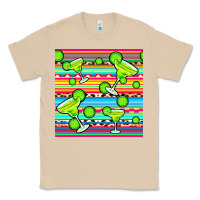 Mushroom margarita serape seamless pattern Classic Tee - BundleAndBundleShop