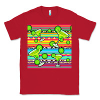 Red margarita serape seamless pattern Classic Tee - BundleAndBundleShop