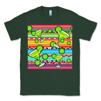 Sports Green margarita serape seamless pattern Classic Tee - BundleAndBundleShop
