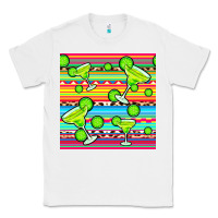 White margarita serape seamless pattern Classic Tee - BundleAndBundleShop