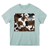 Cowhide And Leopard Pattern Heavy Core Tee | Teevron