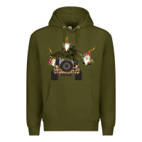 Army Green Gnomes Truck Car  Christmas Premium Hoodie - Bettercallsaul