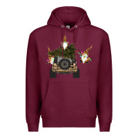 Burgundy Gnomes Truck Car  Christmas Premium Hoodie - Bettercallsaul