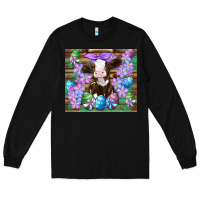 Black easter cow eggs flowers daisys Long Sleeve Tee - Artiststas