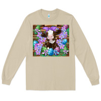 Mushroom easter cow eggs flowers daisys Long Sleeve Tee - Artiststas