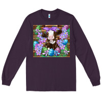 Plum easter cow eggs flowers daisys Long Sleeve Tee - Artiststas