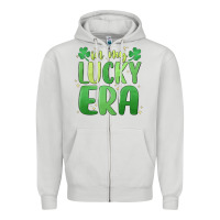Dove Grey in my lucky era st. patrick's day Zipper Hoodie - MaliasSmallBusiness