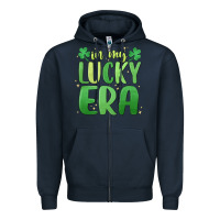 Navy in my lucky era st. patrick's day Zipper Hoodie - MaliasSmallBusiness