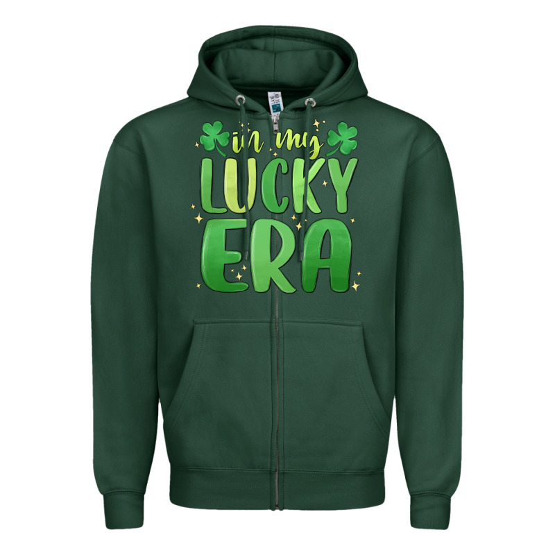In My Lucky Era St. Patrick's Day Zipper Hoodie by MaliasSmallBusiness | Teevron