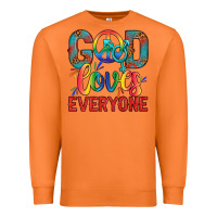 Carrot Lgbtq God Loves Everyone With Unicorn Premium Sweatshirt - BundleAndBundleShop