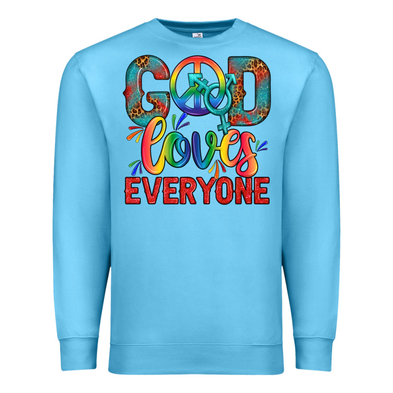 Lgbtq God Loves Everyone With Unicorn Premium Sweatshirt by BundleAndBundleShop | Teevron